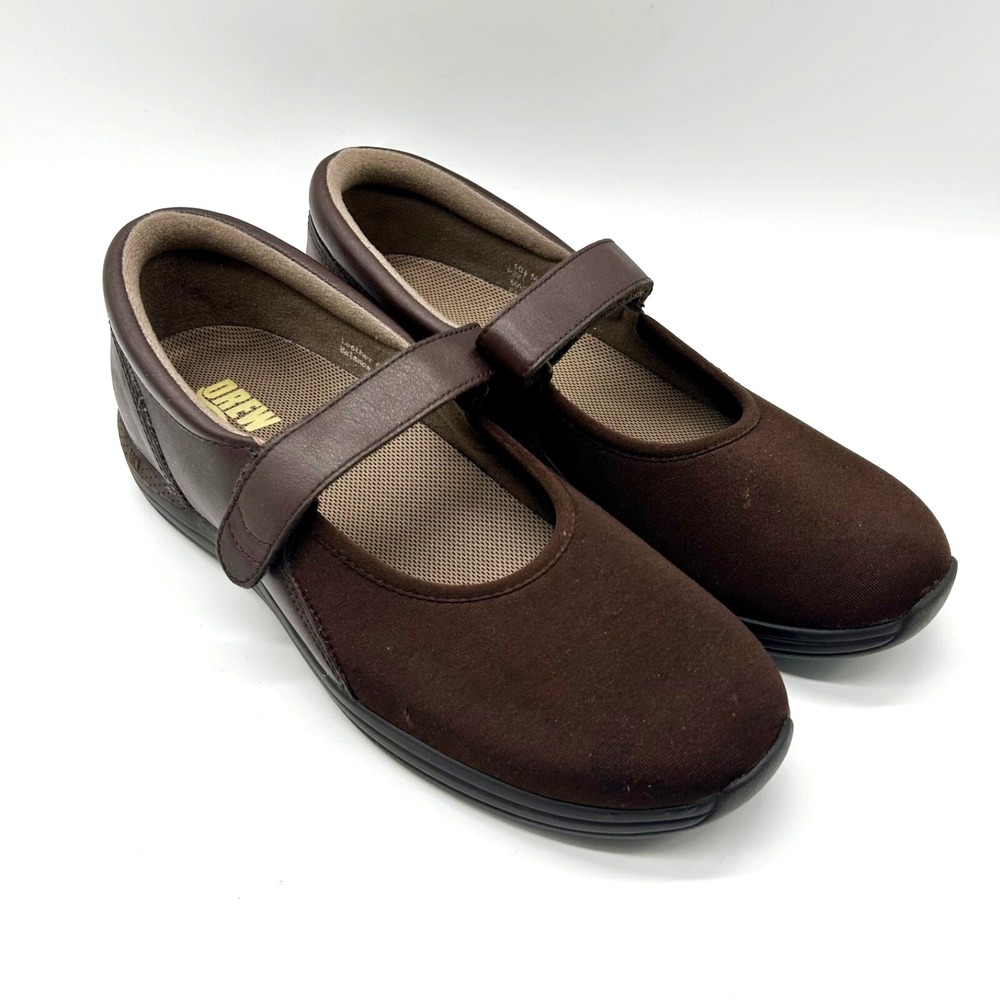 Drew Mary Jane Brown Womens Leather Comfort Shoes Sz‎ 10.5 EUC 14362-69